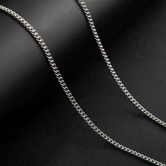 Cuban herrhalsband 3 mm i rostfritt stål – stilren kedja